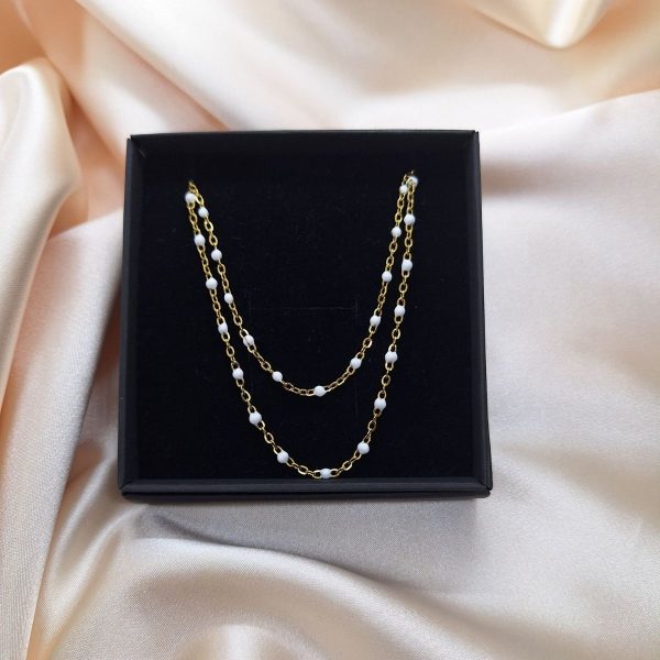 Komplet Bijele kapi od nehrđajućeg čelika s bijelim emajliranim detaljima